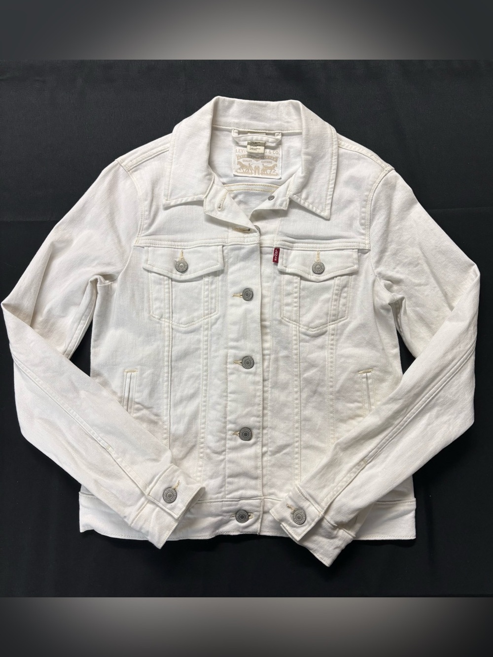 Levi’s Original Trucker Jacket White Denim Jean Jacket S